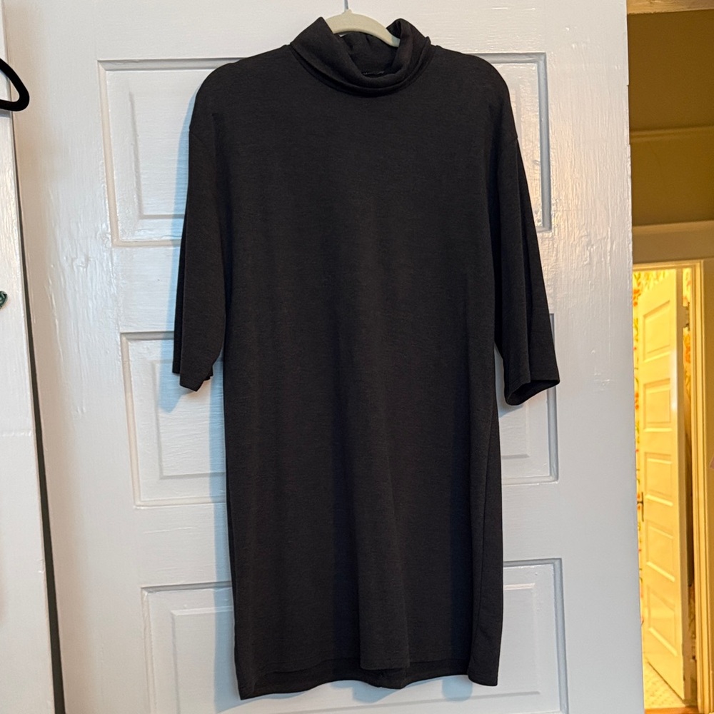 Zara Black Turtleneck Midi Dress
